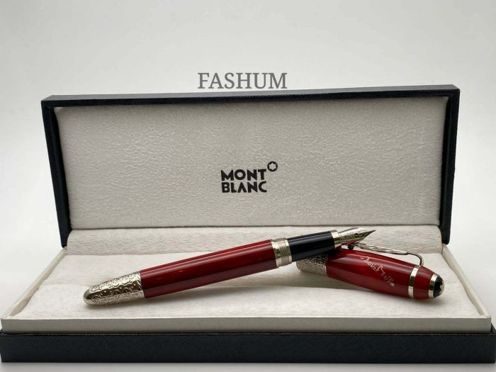 Montblanc Daniel dafoe Limited Edition Red Silver Fountain Pen